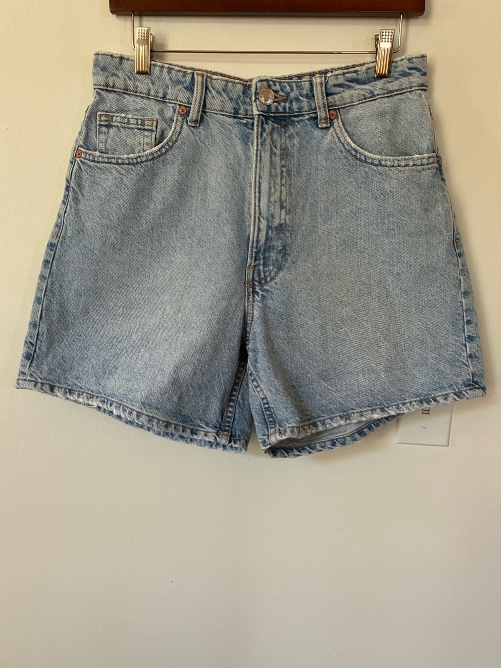 Zara High Rise Denim Jean Shorts